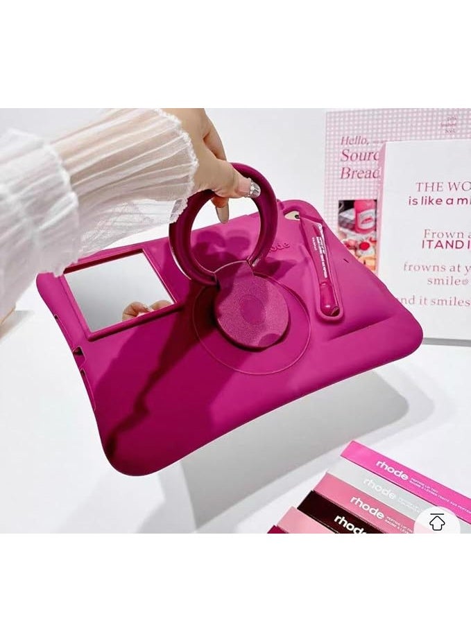 rhode 3D Lipstick Make-up Silicone Case For iPad Mini 7 Case A17 Pro, iPad Mini 7th/6th Generation 2024/2021 (lip Gloss + Rope included) - Image 3